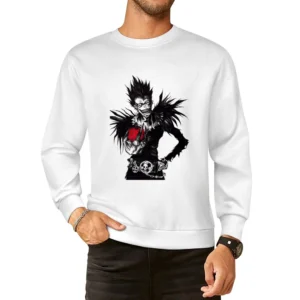 Death slayer god reaper Shinigami Ryuuk with an apple Death Note manga European Size Pullover Sweater