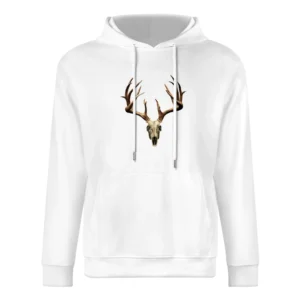 Deer Antlers Skull Fun Popular Graphic Tee Shirt European Size Men Hoodie
