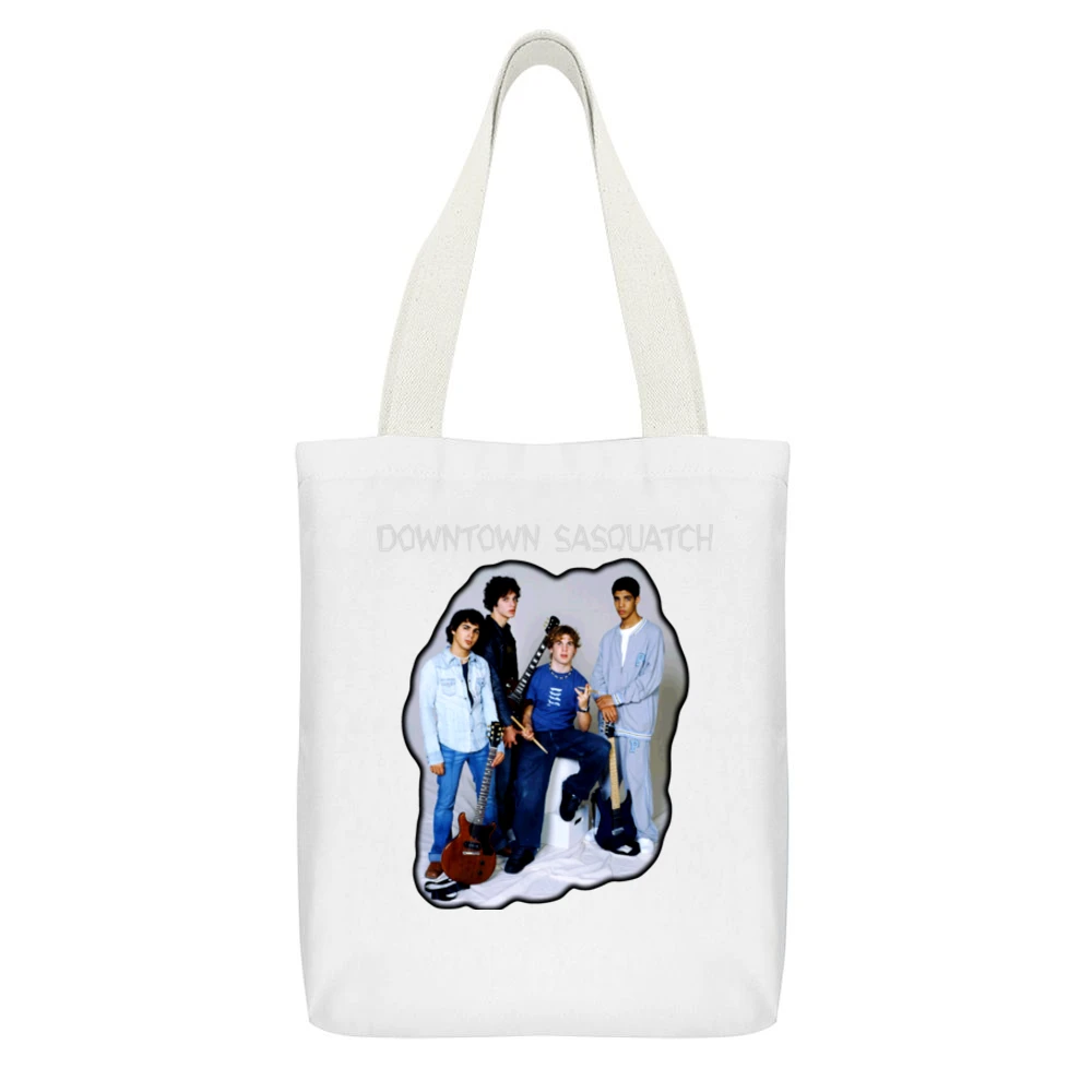 Degrassi Downtown Sasquatch White Canvas Tote Shopping Bag With Interior Pocket