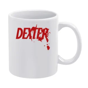 Dexter Fun Graphic TV Show Title Graphic Fan White Mug