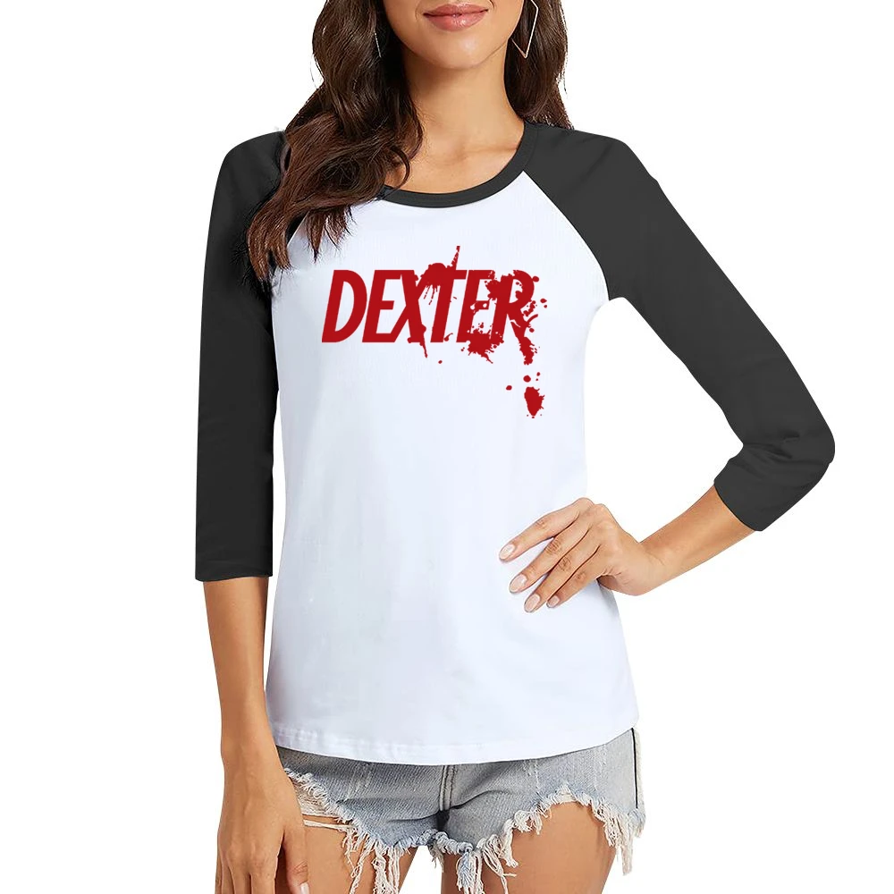Dexter Morgan Tv Series Women Ladies 3-4 Sleeve T-Shirt