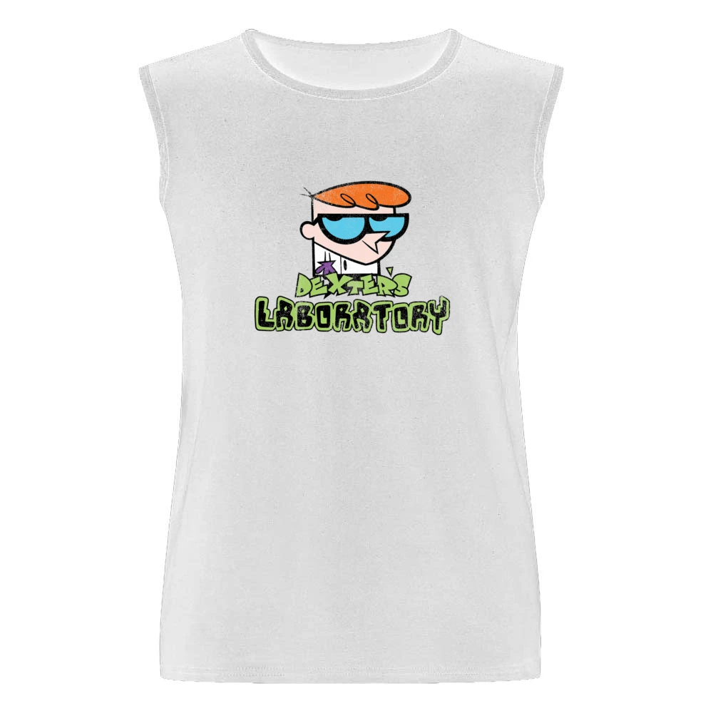 Dexters Laboratory Fun Cool Vintage Style Distressed Look Retro Tv Sho Men Sleeveless T-Shirt