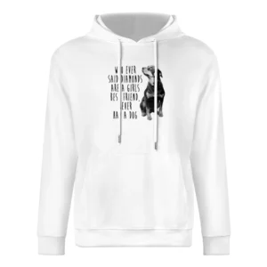 Diamonds Are A Girls Best Friend Never Had A Dog Fun Rottweiler T Shir European Size Men Hoodie