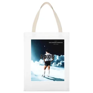 Diego Maradona Rip Adios Tribute Argentina Soccer Legend Light Blue T White Canvas Tote Shopping Bag