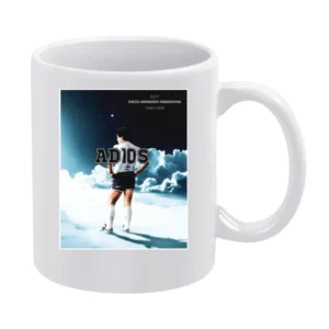 Diego Maradona Rip Adios Tribute Argentina Soccer Legend Light Blue T White Mug