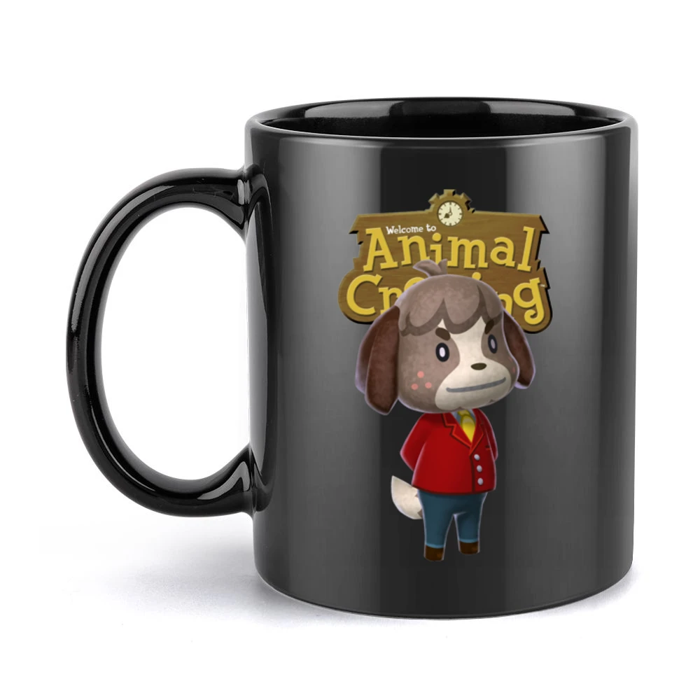 Digby From Animal Crossing Nintendo Video Game Fan Black Mug