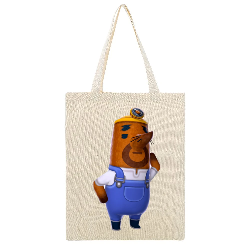 Don Resetti From Animal Crossing Nintendo Character Video Game Beige Canvas Tote Shopping Bag
