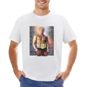 Donald Trump As Ivan Drago Rocky 4 Funny Distressed Asian Size Men T-Shirt