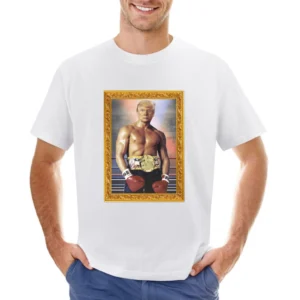 Donald Trump As Ivan Drago Rocky 4 Gold Frame Funny White Asian Size Men T-Shirt