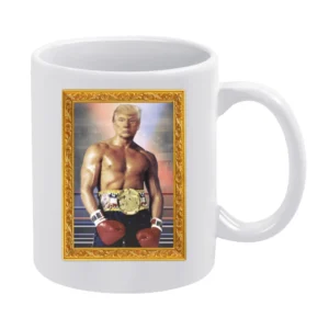 Donald Trump As Ivan Drago Rocky 4 Gold Frame Funny White Mug