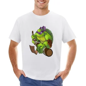 Donatello Teenage Mutant Ninja Turtles white T-Shirt All Size img02 Do Asian Size Men T-Shirt