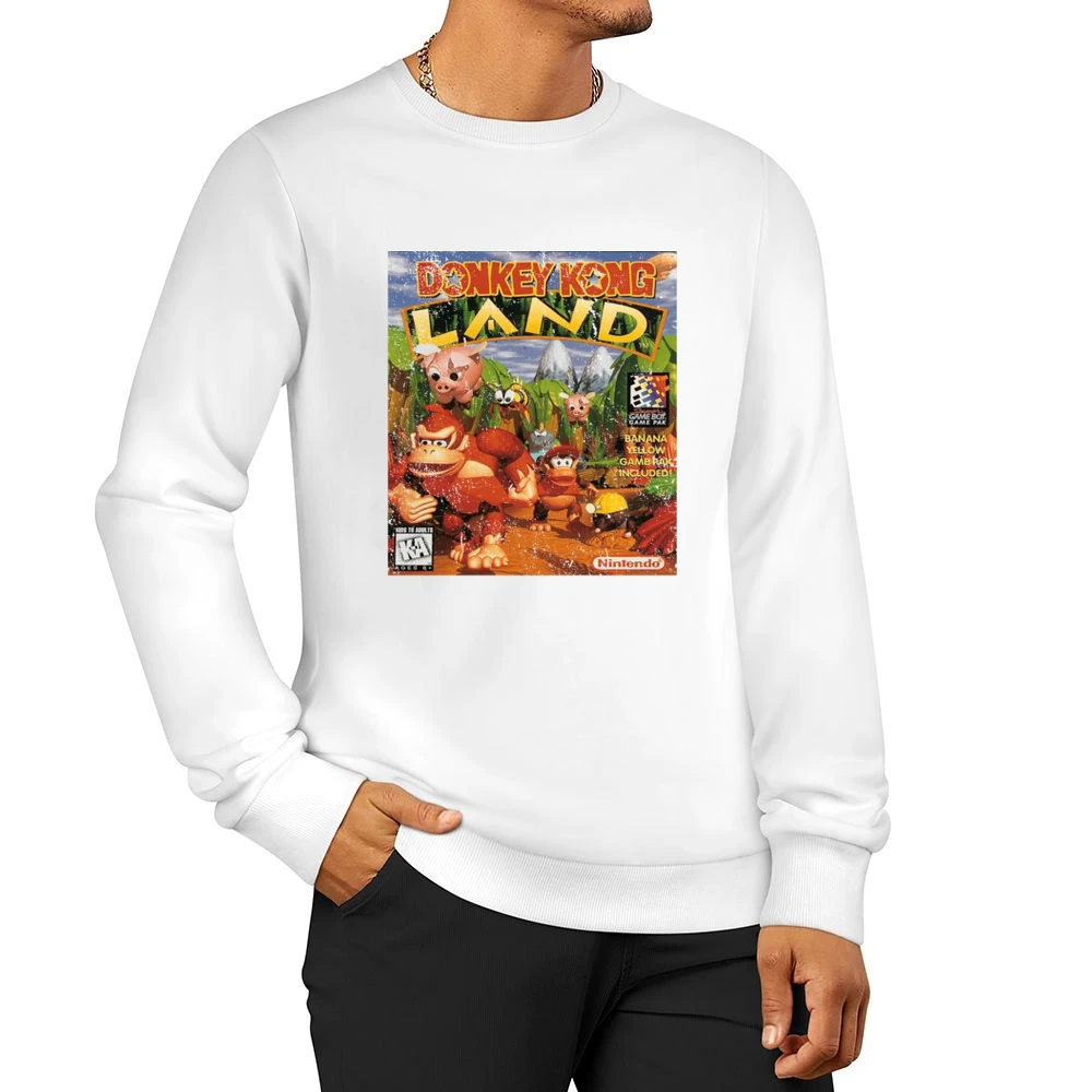 Donkey Kong Land Game Boy Nintendo Old School Retro Video Game Fan Dis Men Pullover Sweatshirt