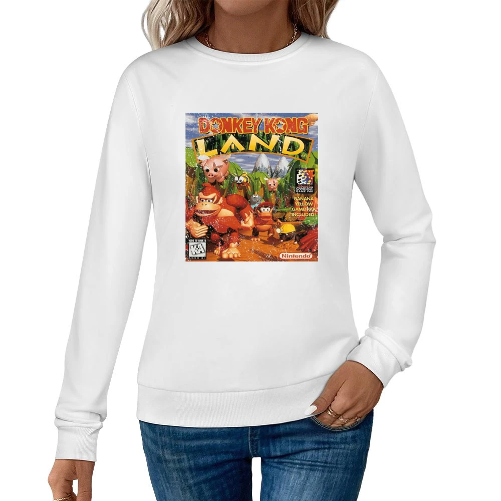Donkey Kong Land Game Boy Nintendo Old School Retro Video Game Fan Dis Women Pullover Sweatshirt