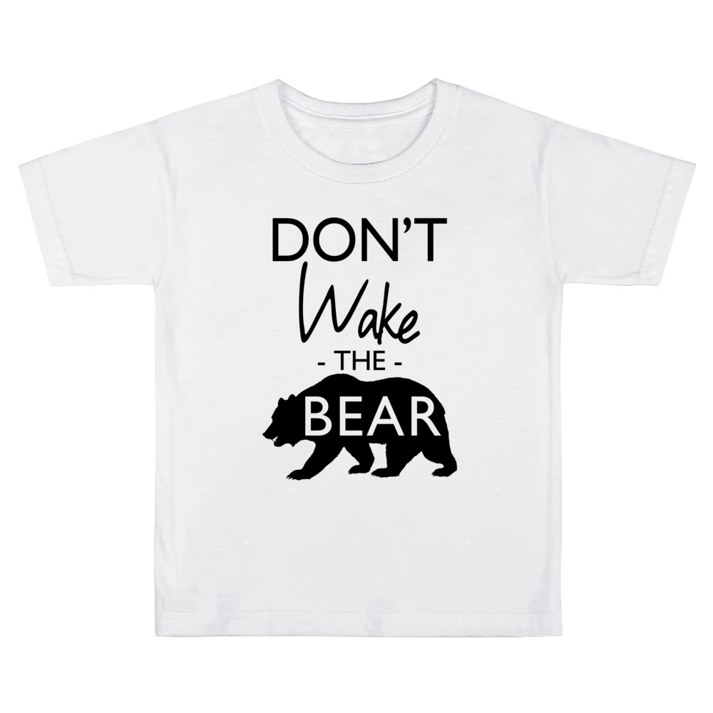 Dont Wake The Bear Funny Sleep Lover Graphic Kids Boys Girls T-Shirt