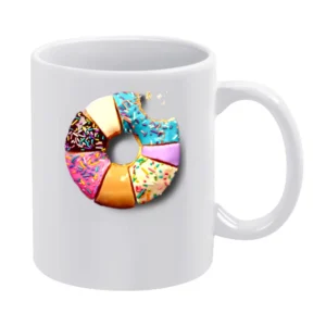 Donut Flavors Different Types Fun Food Tee Shirt White Mug