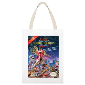 Double Dragon 2 Nes Nintendo Old School Retro Video Game Fan Distresse White Canvas Tote Shopping Bag