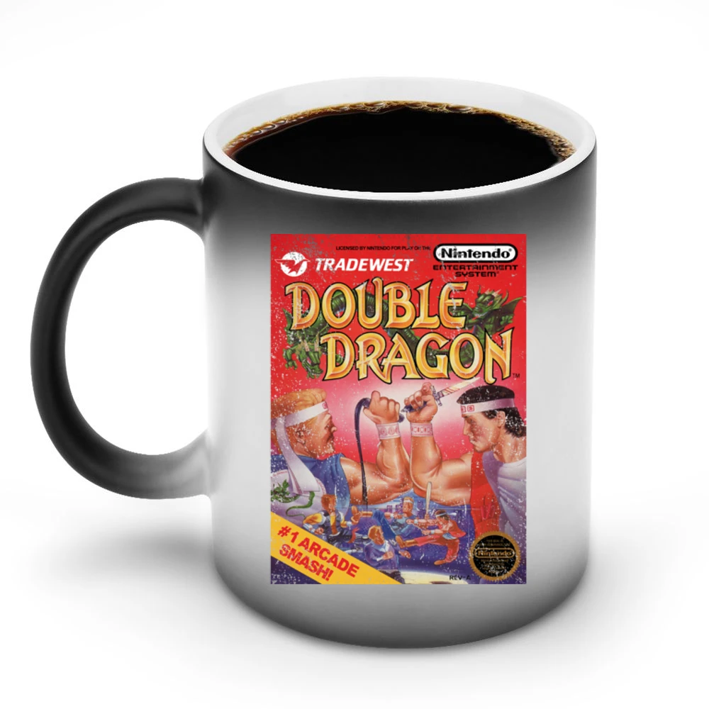 Double Dragon Nes Nintendo Old School Retro Video Game Fan Distressed Discoloration Mug