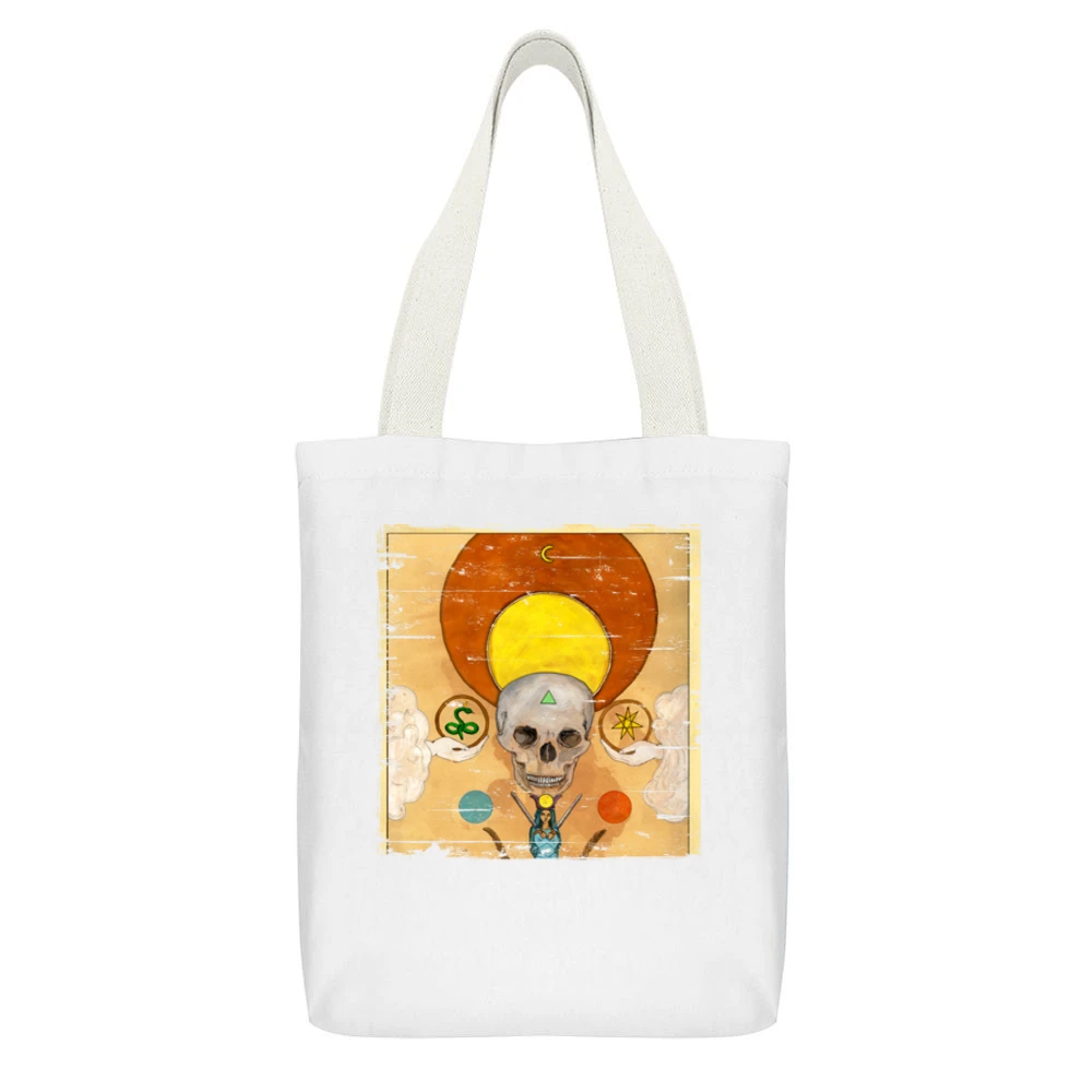 Dr John Dr John Plays Mac Rebennack Album Cover Distressed Image T Shi White Canvas Tote Shopping Bag With Interior Pocket