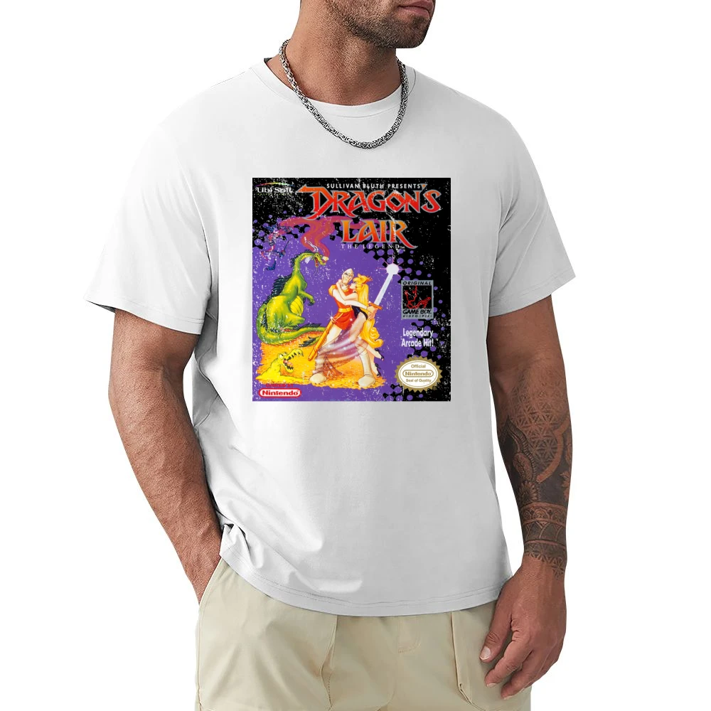 Dragons Lair Game Boy Nintendo Old School Retro Video Game Fan Distres Premium Men T-shirt