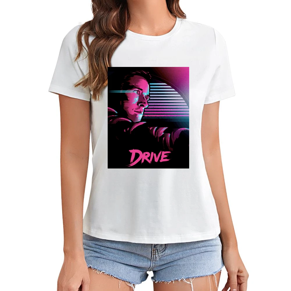 Drive Movie Ryan Gosling Poster Asian Size Women Ladies T-shirt