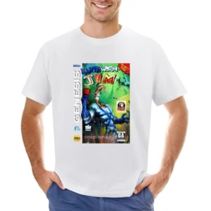 Earthworm Jim Sega Genesis Old School Retro Video Game Fan Distressed Asian Size Men T-Shirt