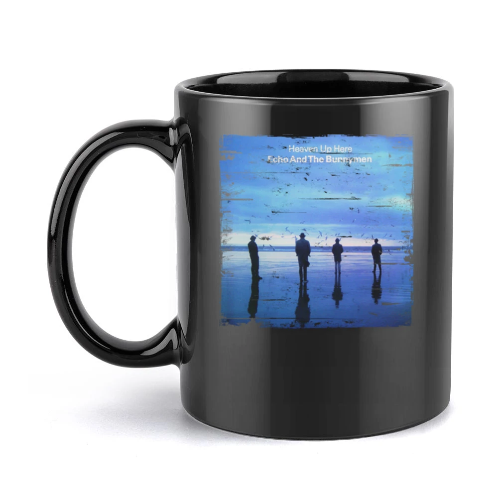 Echo And The Bunnymen Heaven Up Here Album Cover Distressed Image T Sh Black Mug