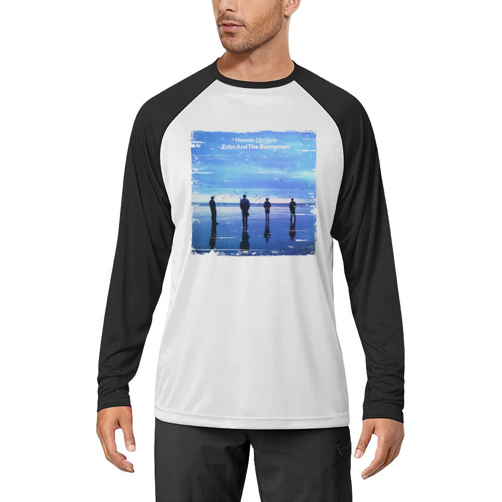 Echo And The Bunnymen Heaven Up Here Album Cover Distressed Image T Sh Men Long Sleeve T-Shirt