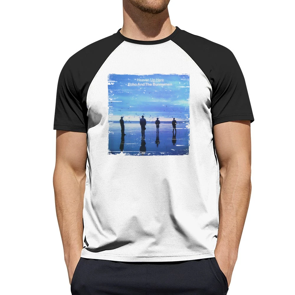 Echo And The Bunnymen Heaven Up Here Album Cover Distressed Image T Sh Men Short Sleeve T-Shirt