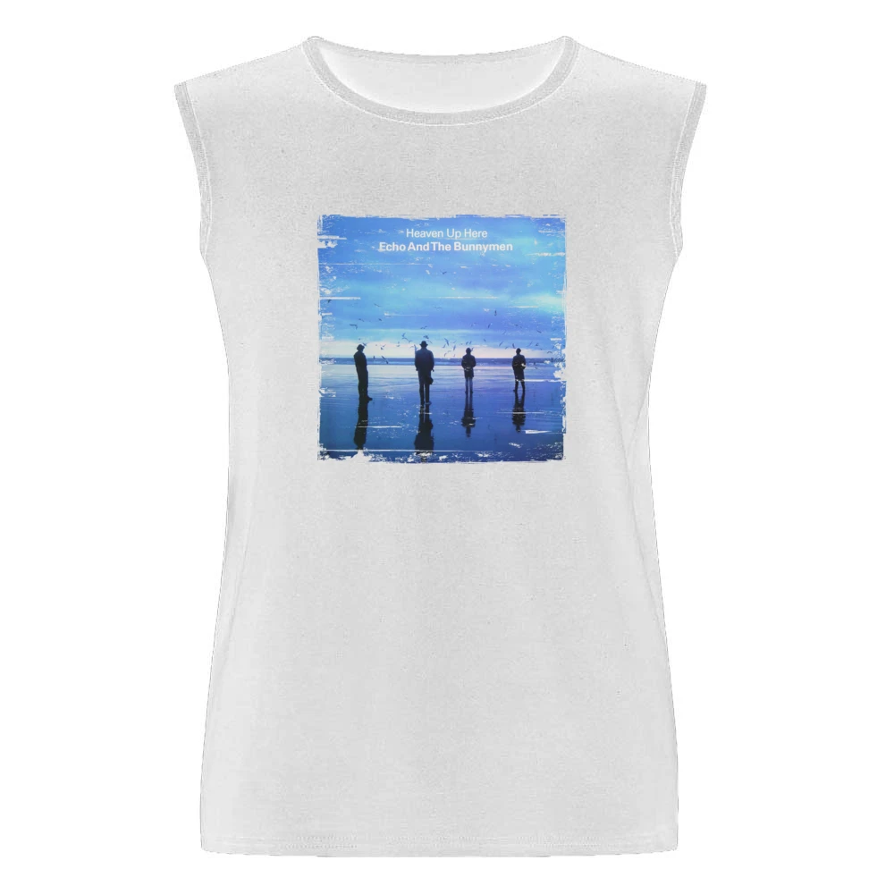 Echo And The Bunnymen Heaven Up Here Album Cover Distressed Image T Sh Men Sleeveless T-Shirt