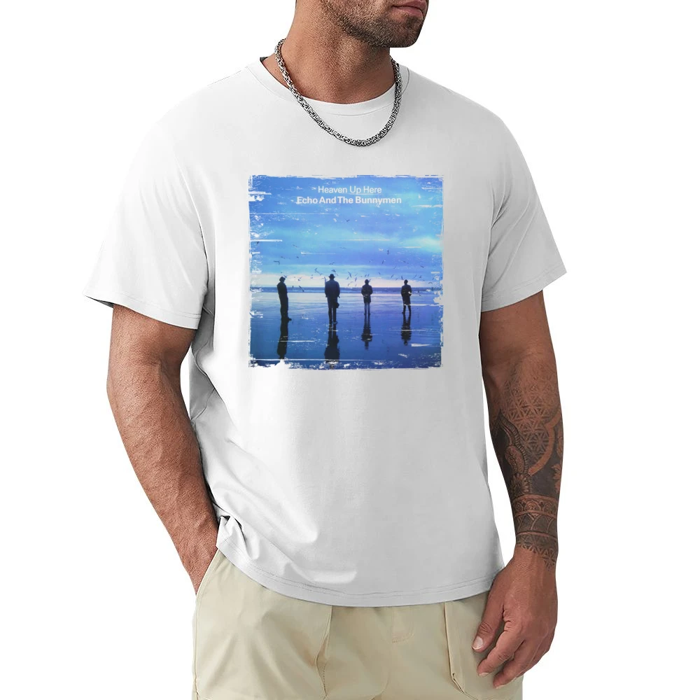 Echo And The Bunnymen Heaven Up Here Album Cover Distressed Image T Sh Premium Men T-shirt