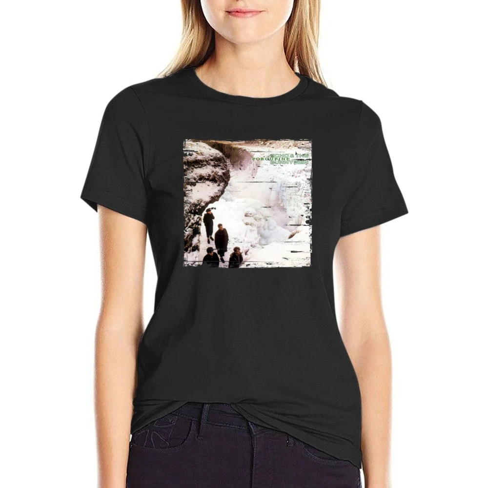 Echo And The Bunnymen Porcupine Album Cover Distressed Image US Size Women Ladies T-shirt