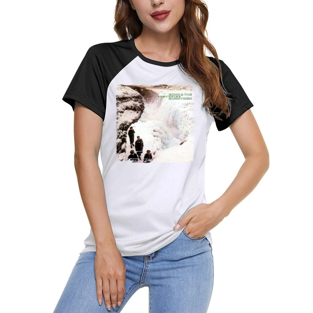 Echo And The Bunnymen Porcupine Album Cover Distressed Image Women Ladies Short Sleeve T-Shirt