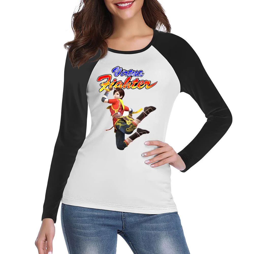 Eileen Virtua Fighter Arcade Fighting Retro Video Game Character Fan T Women Ladies Long Sleeve T-Shirt