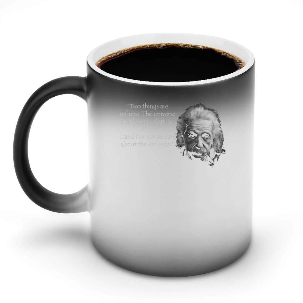Einstein stupidity quote Discoloration Mug