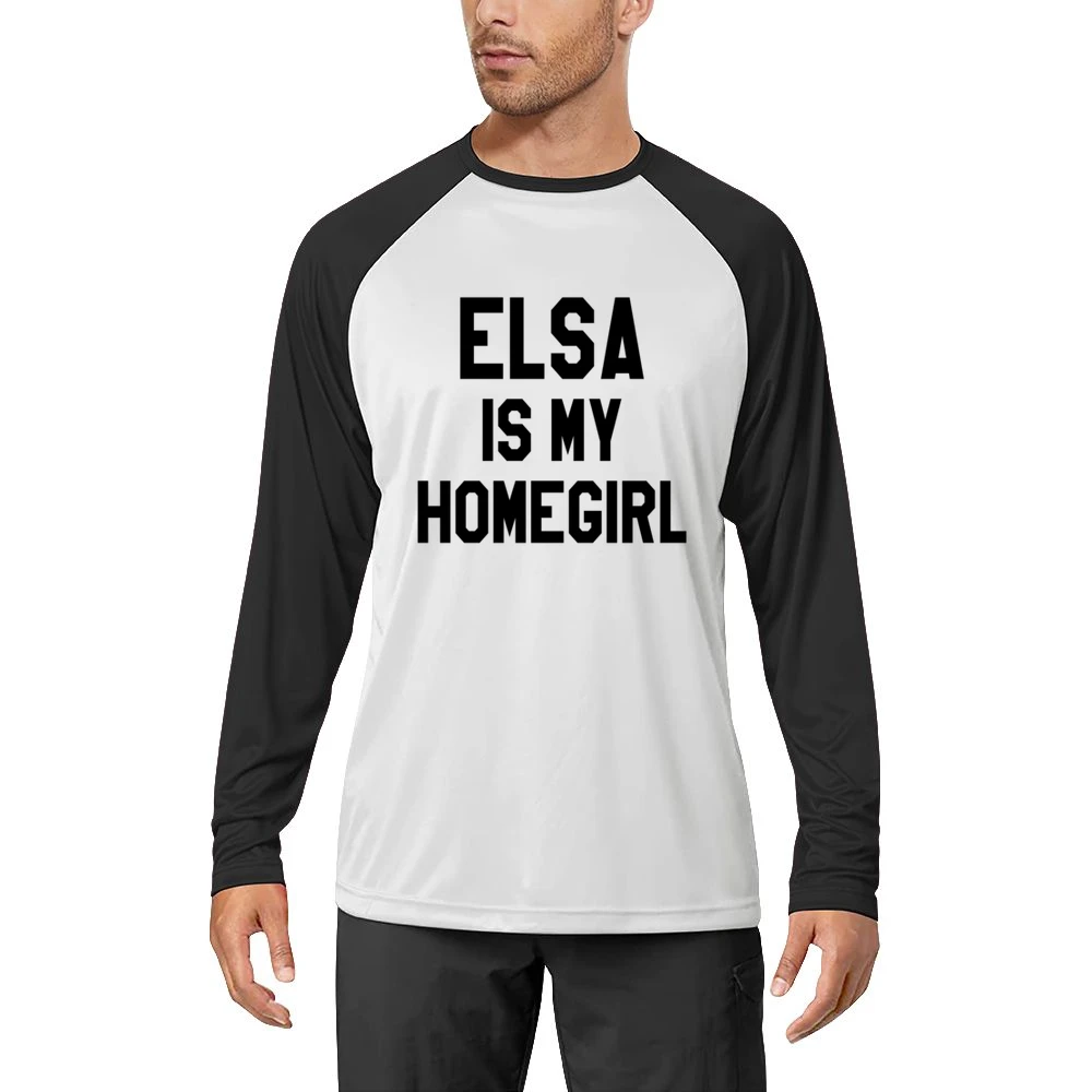 Elsa Is My Homegirl Fun Frozen Graphic Tee Shirt Men Long Sleeve T-Shirt