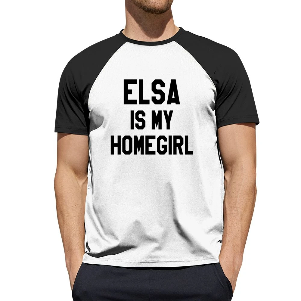 Elsa Is My Homegirl Fun Frozen Graphic Tee Shirt Men Short Sleeve T-Shirt