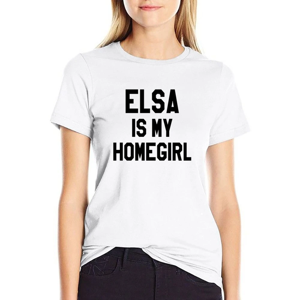 Elsa Is My Homegirl Fun Frozen Graphic Tee Shirt US Size Women Ladies T-shirt