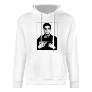 Elvis Presley Celebrity Mug Shot Grunge Graphic European Size Men Hoodie
