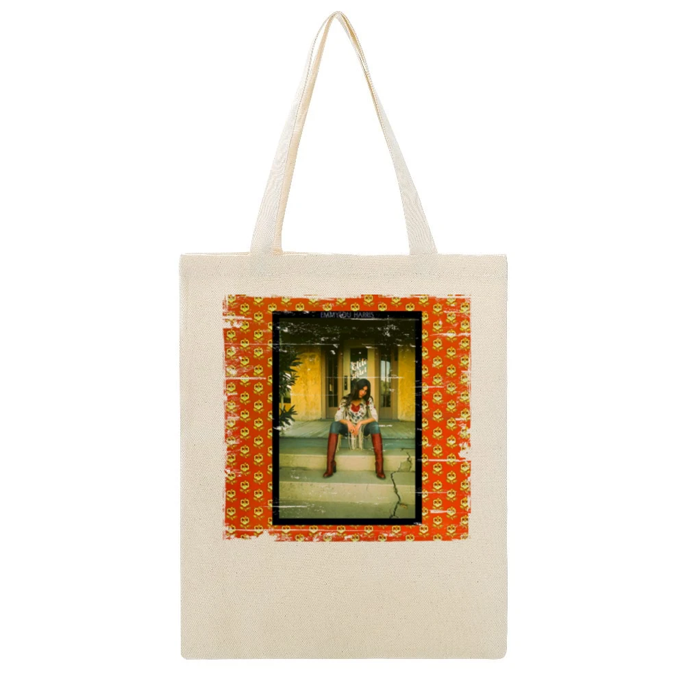 Emmylou Harris Elite Hotel Album Cover Distressed Image Beige Canvas Tote Shopping Bag