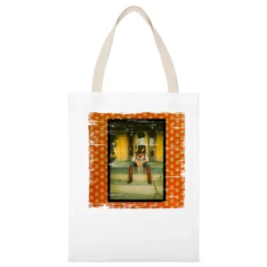 Emmylou Harris Elite Hotel Album Cover Distressed Image White Canvas Tote Shopping Bag