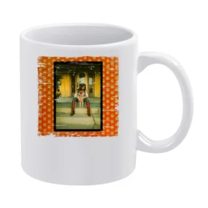 Emmylou Harris Elite Hotel Album Cover Distressed Image White Mug