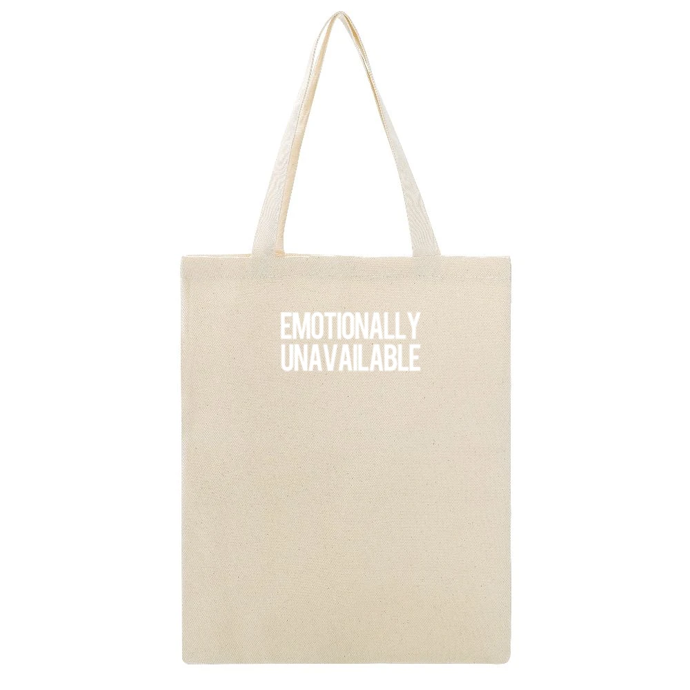 Emotionally Unavailable Celebrity Kelly Rowland Cool Fun Urban Graphic Beige Canvas Tote Shopping Bag
