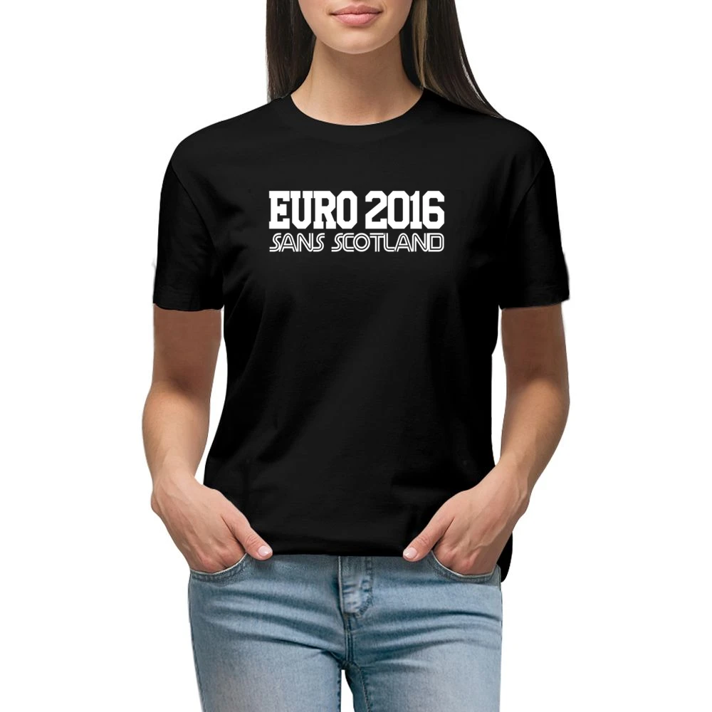 Euro 2016 Sans Scotland Funny No Scotland Football Europe Soccer Graph Premium Women Ladies T-shirt
