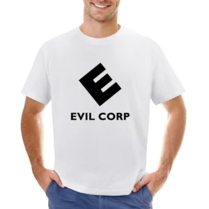 Evil Corp Mr Robot Science Fiction Tv Show Fan Black Logo Asian Size Men T-Shirt