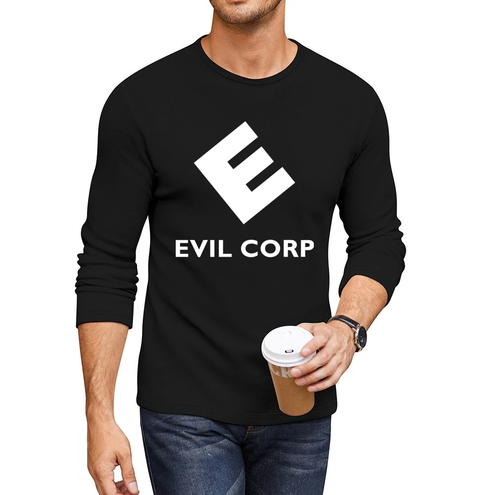 Evil Corp Mr Robot Science Fiction Tv Show Fan Men CrewNeck Long Sleeve T-Shirt
