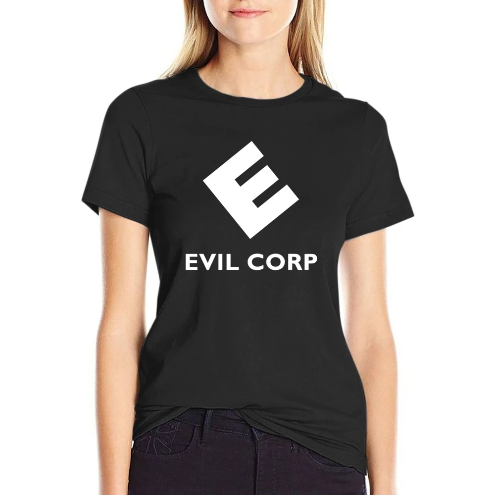 Evil Corp Mr Robot Science Fiction Tv Show Fan US Size Women Ladies T-shirt