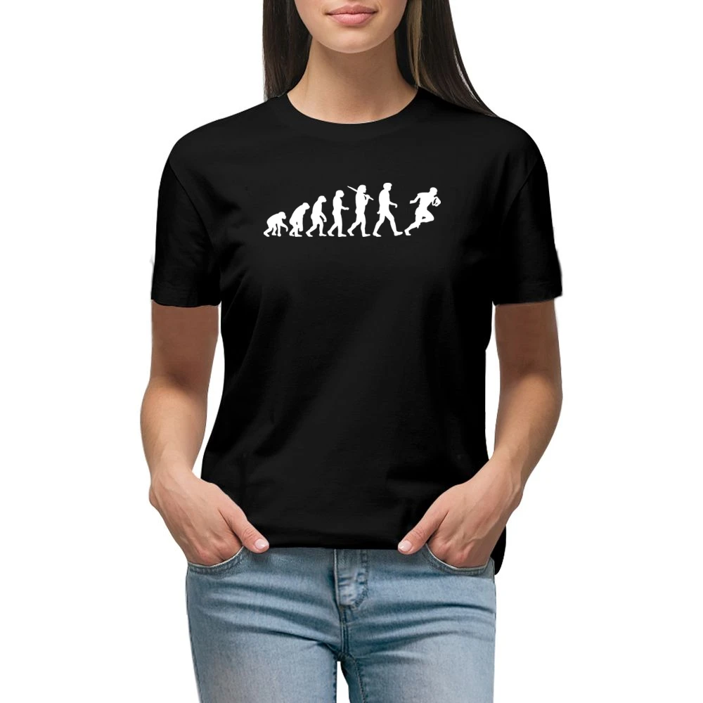 Evolution Of A Rugby Player Sport Premium Women Ladies T-shirt