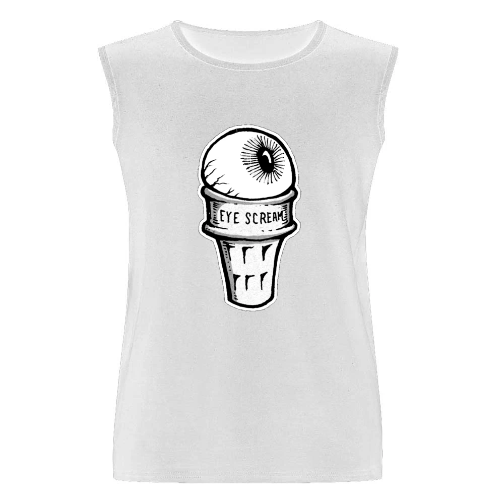 Eye Scream Ice Cream Fun Graphic Tee Shirt Men Sleeveless T-Shirt