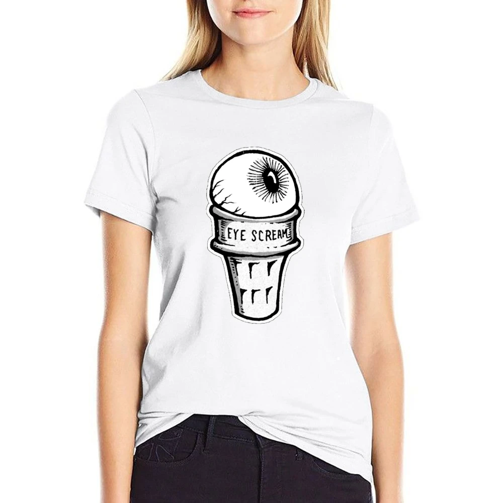 Eye Scream Ice Cream Fun Graphic Tee Shirt US Size Women Ladies T-shirt