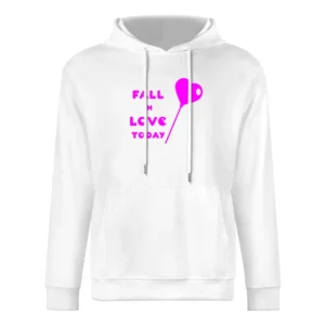 Fall in love today heart balloon European Size Men Hoodie